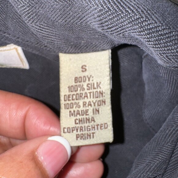 Tommy Bahama Button Up Shirt Mens Small Black Short Sleeve‎ - Picture 5 of 12